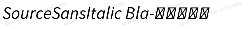 SourceSansItalic Bla字体转换